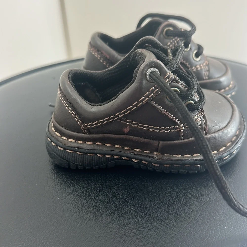 Baby boys brown leather dress shoes size 2‎ kid connection